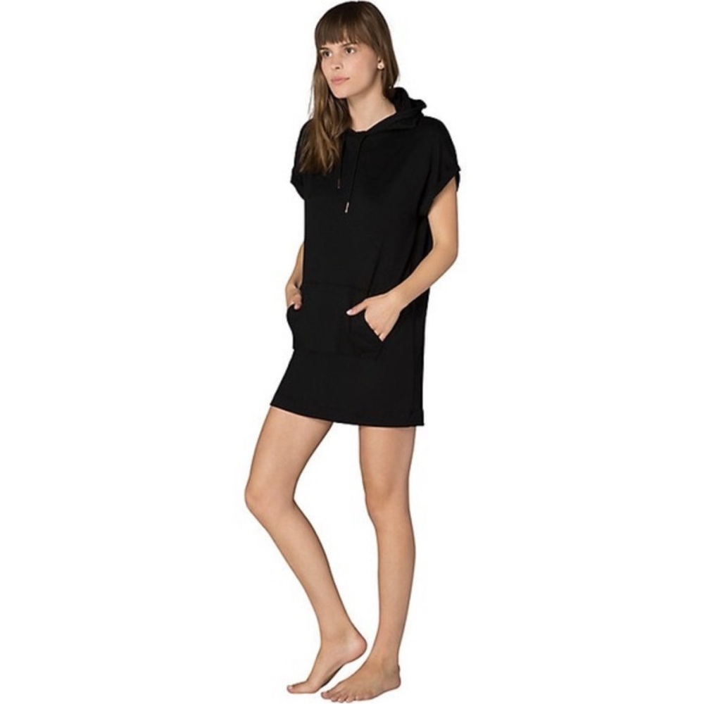Beyond the Bump Black hooded Mini Dress
